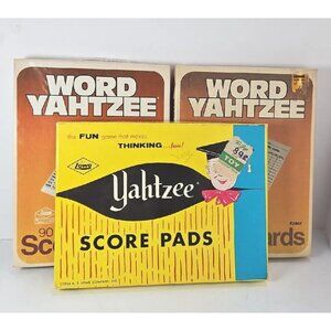 1956 Yahtzee Score Cards 1978 2 Boxes Word Yahtzee Score Cards Original Boxes